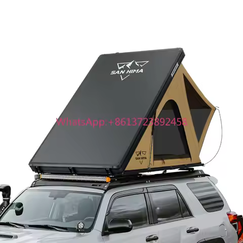 SAN HIMA Aluminum Hard Shell Roof Top Tent Waterproof Hard Top Rooftop Tents 4x4 Roof Top Camping Te