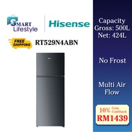 【FREE SHIPPING】Hisense 500L Two Door Inverter Refrigerator RT529N4ABN