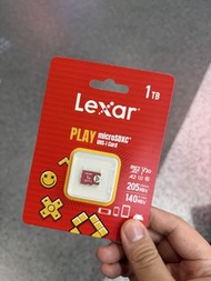 [全新未開，只得一件] Lexar 1TB Play Micro SD 卡 4K,V30,UHS-I,A2 ［R:205 W:140］全新規格