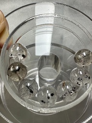 單珠/散珠/頂珠/串珠/水晶珠子 (黑雲母超七單珠) 10mm