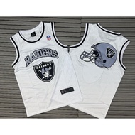 NEW ARRIVAL RAIDERS JERSEY SANDO MESH TEXTURE EMBROIDERY PATCHES DESIGN HIGH QUALITY