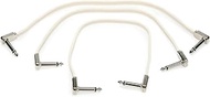 ERNIE BALL 6386 Flat Ribbon Patch Cable, White, 3-Pack, 12 Inch, 11.8 inches (30 cm), EB 6386, 12 In