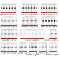 Chanzon 200pcs Diode Assorted Kit (1N4001 1N4004 1N4007 RL207 1N5404 1N5406 1N5408 UF4007 FR107 FR20