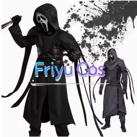 DbD Ghost Face Mask Cosplay Costume Halloween Dead by Daylight The Ghost Face Full Set With Mask