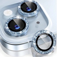 Phim bảo vệ ống kính máy ảnh tương thích với LPhone 16, 15, 14.13, 12, 11, Ốp lưng kim loại kính cườ