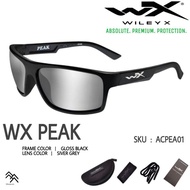 Genuine Wiley X PEAK Glasses Full Frame Safety Gray-Black Lenses With Mercury Coating Distributor 6