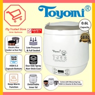 TOYOMI 0.6L RC 818 Mini Fuzzy Logic Rice Cooker with Duo Pot