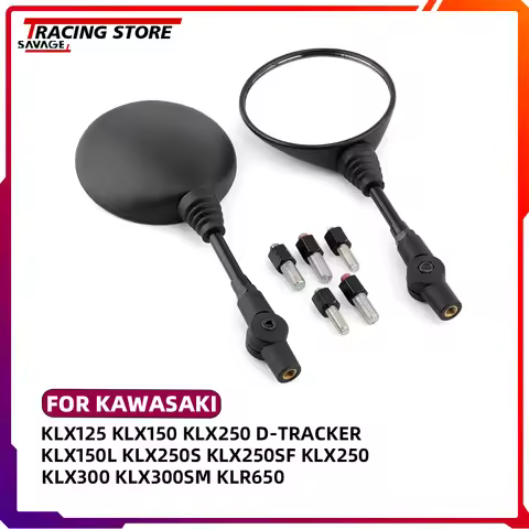 Motorcycle Rearview Mirrors For KAWASAKI KLX125 KLX150 KLX250 D-Tracker KLX150L KLX250S KLX250SF KLX