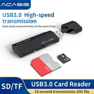 Acasis Card Reader USB 3.0 เป็น SD Micro SD TF การ์ดหน่วยความจำอะแดปเตอร์สำหรับอุปกรณ์แล็ปท็อปหลายเครื่องอ่านบัตรสมาร์ท cardreader