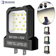 OKCATZONE 12-85V Wide Voltage LED Work Light for Power Tool Batteries Battery Interface with Auto Po
