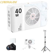 CYBERGLIDE RGB LED Camera Light, 40W 2800-9000K Mini LED Video Lamp, Lightweight 4400mAh Battery FX 