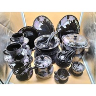 🌸 72pcs Black Opal Dinner Set 🌸