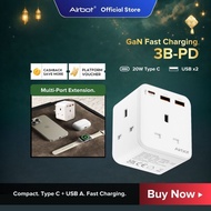 Airbot Air 3B-PD | Extension Socket 3250W 3 Outlets Socket Multi Power Adaptor with USB + Type-C PD