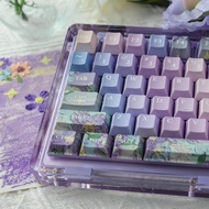 KiiBOOM Violet Side Engraved Keycaps PBT Material OEM Original Factory Height 68/75/98 Mechanical Ke