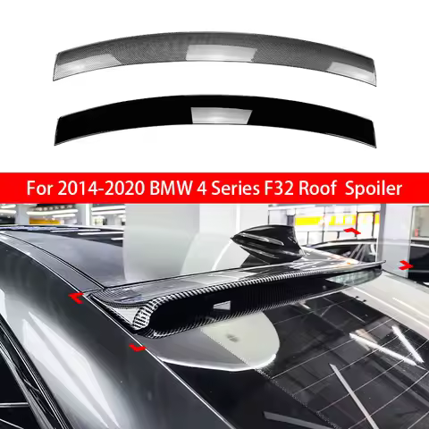 For 2014-2020 BMW 4 Series F32 420i 425i 430i 440i Rear Window Roof Spoiler Wings Black Carbon Tunin