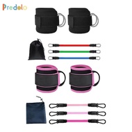 [Predolo] 3 Pieces Ankle Resistance Bands Ankle Weights Fitness Band Set Exercise Bands with Cuffs L