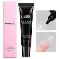 AILLSA Gel Nail Glue for Nails Tips, Solid Super Strong Gel Glues 15g Professional Fake Acrylic Soft