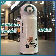 Starbuck แก้วเก็บความร้อน350Ml หมีน่ารักการ์ตูน Co-Brand ขวดน้ำเด็กกล่องของขวัญเกาหลี Bounce ฝาถ้วย