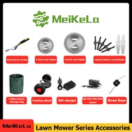 MeiKaLa Cordless Electric Lawn Mower Professional Tool Accessories Lawn Mower Auxiliary Tool Wheel Alloy Blade