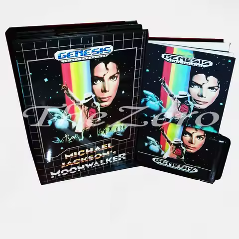 Video Conso Michael Jackson's Moonwalke With Box and Manual Book for 16 bit Megadrive Video Game Car