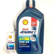 Paket Oli Motor Matic Shell AX7 10w-40 1 Liter + Oli Gear Shell Nmax