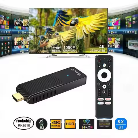 X88 PRO 4K Android 14.0 Smart Tv Stick RK3518 Quad Core ROM 2G 16G Mini PC 2.4G 5G Wifi BT5.X 1080P