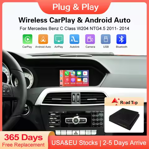 Wireless Carplay Becker Module For Mercedes Benz Class C W204 C204 S204 NTG 4.5 Support Android Auto