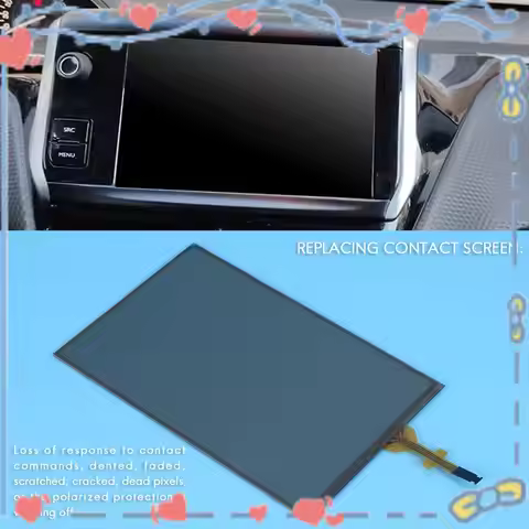 Car 7Inch Contact Screen Glass Digitizer Navigation For 208 2008 308 Citroen C5 C4L C3XR LAM070G004A