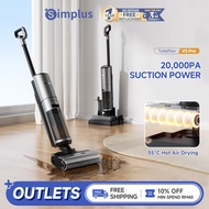Simplus Floor Washer | 20,000Pa Suction Power | 810ml Water Tank | Smart AI Dirt Detection | TurboFl