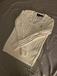 Polo Ralph Lauren 米白色V領毛衣 Beige