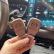 【Leather+Metal】Mazda Car Seat Belt Extender Car Silencing Buckle Car Accessories Mazda 3  Mazda 5  M