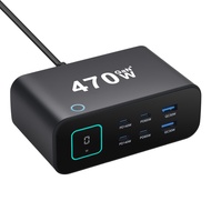 470W GaN desktop charger with TFT screen digital display, 470W GaN adapter, 140W smart digital displ