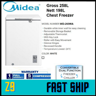 NEW MODEL 2020 Midea Freezer WD-260WA 198L