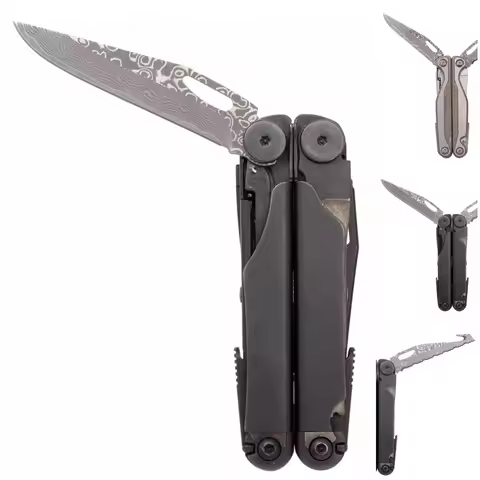 1 Pcs Replaceable VG10 Damascus sandwich steel Blade For leatherman Charge TTI Wave Signal Main Knif