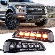 OVOVS 12V Raptors Fog Light with LED Turn Signals Daytime Running Light Led Fog Light Ford F150 Rapt