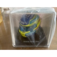 Spark 1: 5 Fernando Alonso 2024 Fernando Alonso F1 Helmet Model Aston Martin Fleet Coating, with Acr