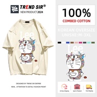 TrendSir พร้อมส่งเสื้อยืด cotton เสื้อยืดไซส์ใหญ่ Doraemon Lee 9สี M-3XL