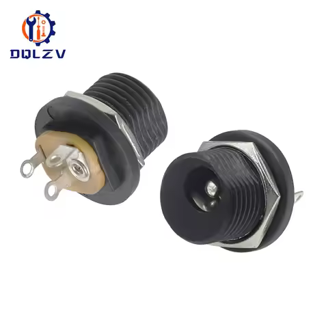 DC-021 5.5x2.5mm DC Power Female Socket Supply Connector 5.5*2.1mm 3 Pin Panel Mount Jack Plug Adapt