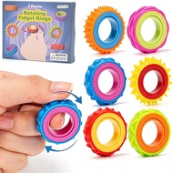 Fidget Toy Sensory Rings for Kids 6Pack Sensory Spinner Rings - Texture
