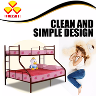 QUEEN SINGLE Metal Bunk Bed / Double Decker Bed / Queen Metal Bed / Queen Bed / Couple Bed / Couple Bedframe / Adult Bedframe / Large Bed / Homestay Bed / Master Bedroom Bed / Katil Besi Bed Frame