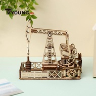 [Available] Children 3D Puzzle 3D Wooden Puzzle Model Kit Moving Oil Mechanism Wood Puzzle 3D Deskto