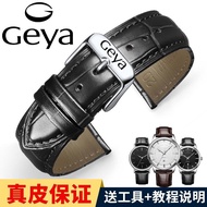 Geya Watch Strap Genuine Leather Geya Men Women Cowhide Bracelet Universal Pin Buckle Leather Watch 