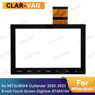 For Mitsubishi Outlander 2019-2022 8 Inch Touch Screen Digitizer MK3 SAT NAV 8740A098 8740A103 Radio