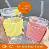 |Sumo| Chika Office Transparent Tumbler Bottle Starbucks Coffee Water Bottle Minimalist Aesthetic Water Cup Aesthetic Coffee And Tea Drink Takeaway Clear Cup