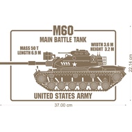 M60 Patton Main Battle Tank (Cutting Sticker/ Sticker Decal)