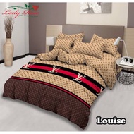 Bedcover Lady Rose king size 180x200 LV / LOUIS / Bed Cover Lady Rose Sprei Rumbai BISA COD