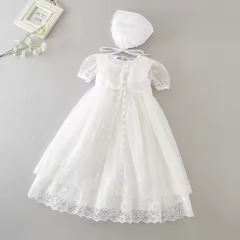 Baby Girl Newborn Dress Birthday Dress Christening Gown Baby Party Dress christmas clothes 1 year gi
