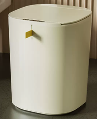 家用智能感應垃圾桶(奶油白-電池款)(尺寸:21L-23*23*36CM)#N164_016_231