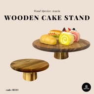 H331. Acacia Wood Cake Stand / Pastry Tray / Serving Tray / Dessert Stand
