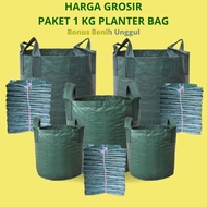 Terlaris Paket 1 Kg Planter Bag Hijau Ukuran 15 Liter 25 Liter 35 Liter 50 Liter 75 Liter 100 Liter 
